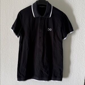 Dolce & Gabbana Black Polo Shirt Size 48/M